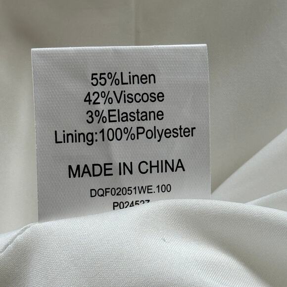 DISSH Sloan White‎ Sleeveless Linen Blend Vest US 4 AU 8 NWT - Picture 9 of 10